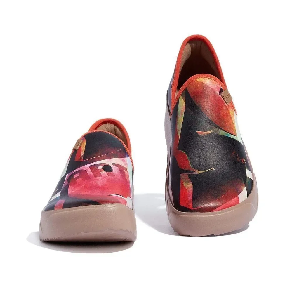 UIN Women's Travel Shoes Slip On Loafers Fuerteventura (sadness Vs.happiness) - Picture 1 of 8